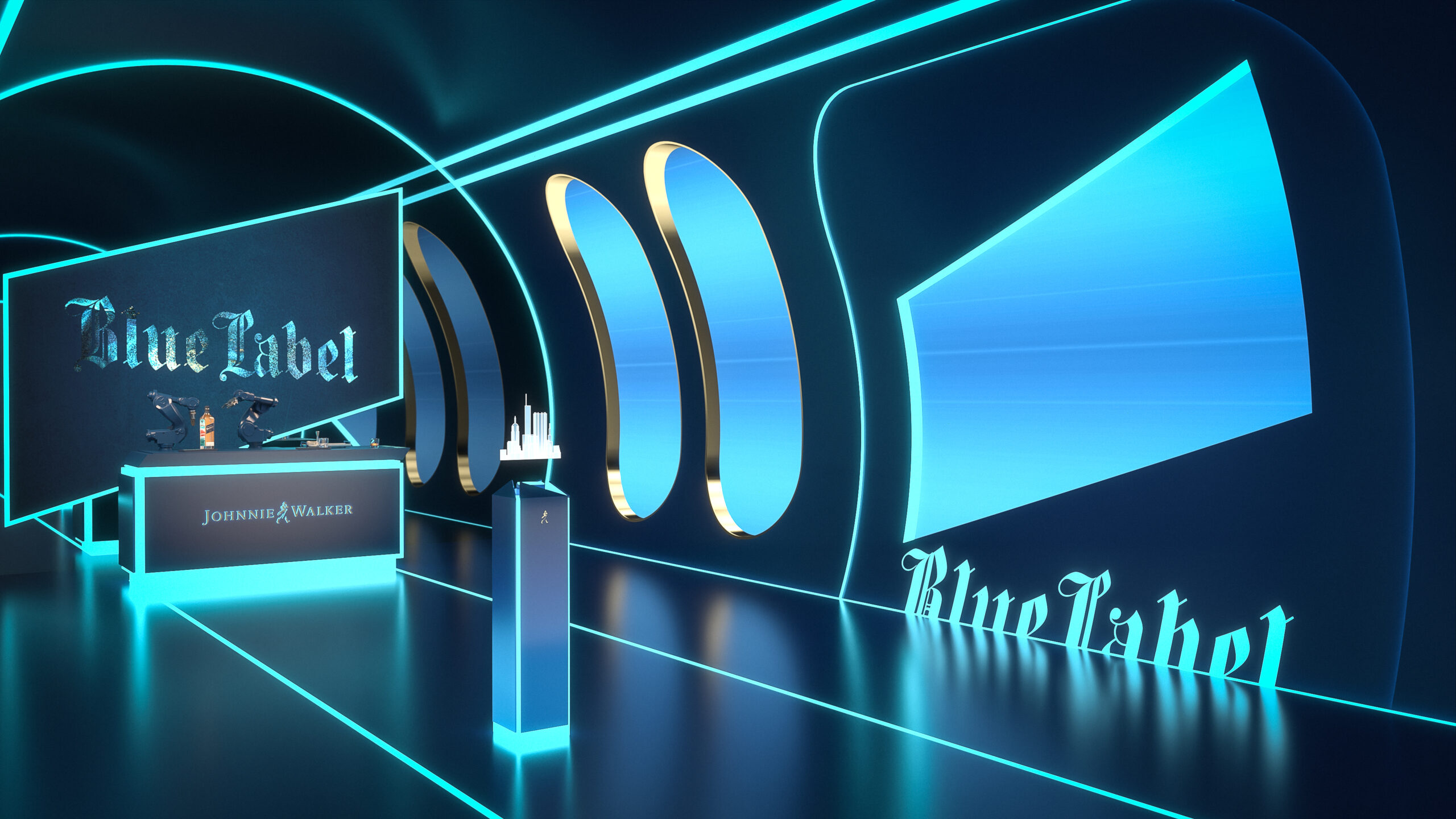 johnnie walker blue label cities future moyosa spaces virtual gallery